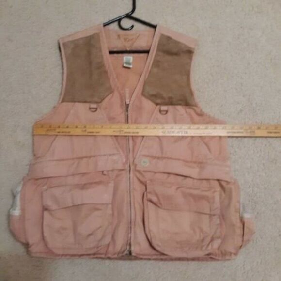 Vintage Mens Sz Large 10X Hunting Vest Dark Tan Chest 42-44 - Picture 11 of 11